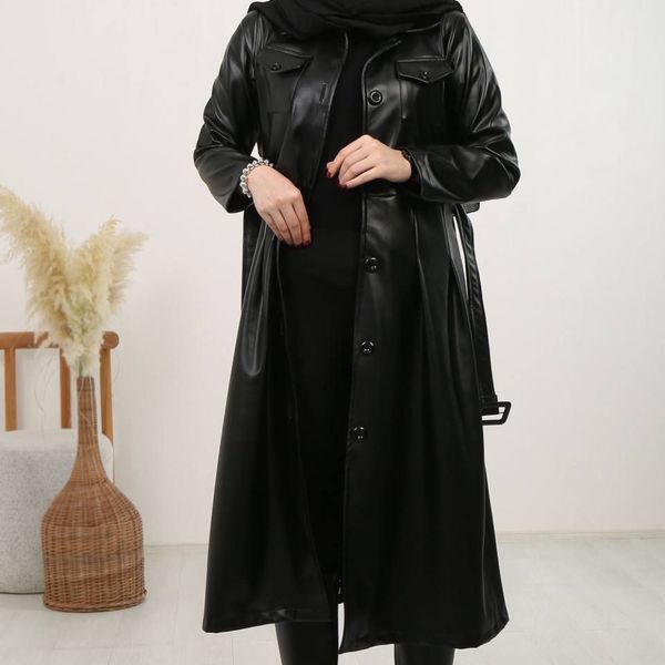 پالتوی چرم بلند با کیفیت