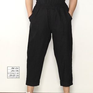 شلوار زنانه کتان سایز بزرگ نهال