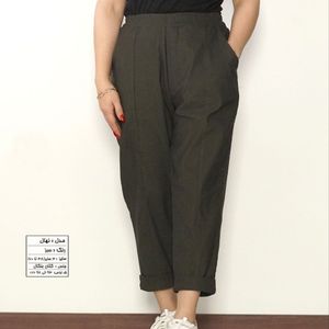 خرید انلاین شلوار زنانه کتان سایز بزرگ نهال