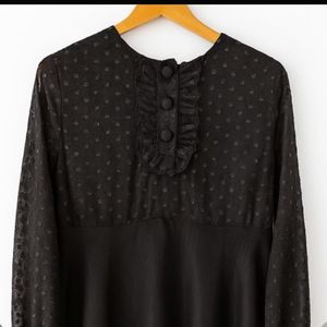 قیمت پیراهن زنانه مشکی ، بالاتنه خامه دوزی