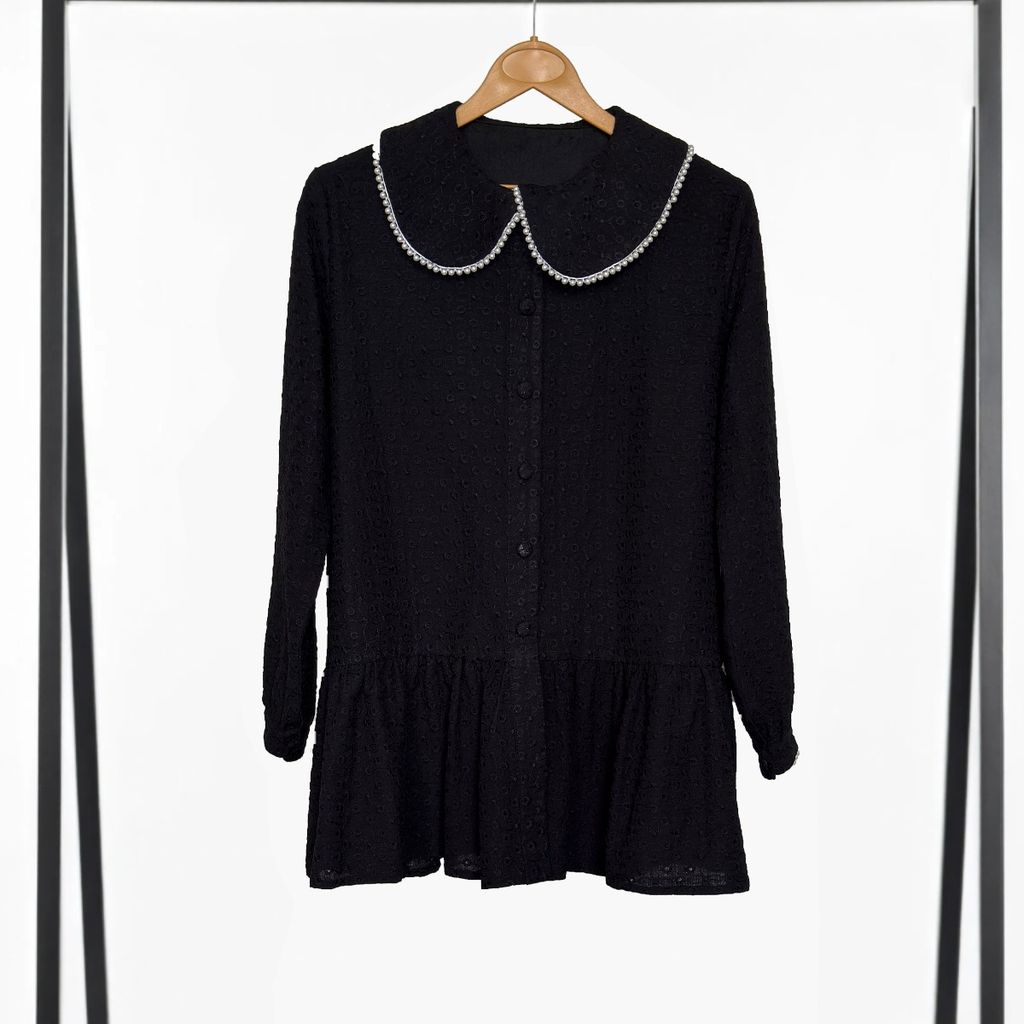 قیمت ارزان شومیز خامه دوزی مشکی