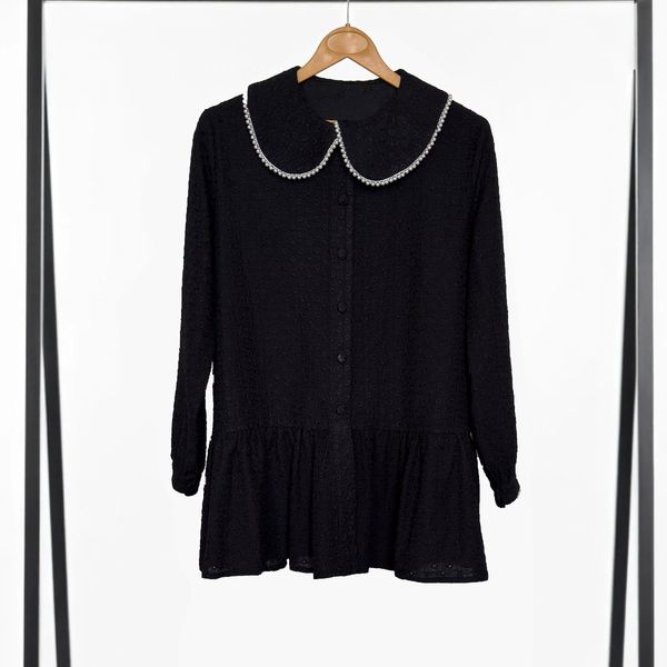 شومیز خامه دوزی مشکی