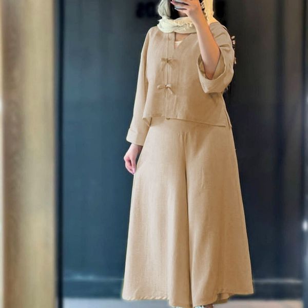 ست کراپ و شلوار دامنی ترند و جذاب آذین