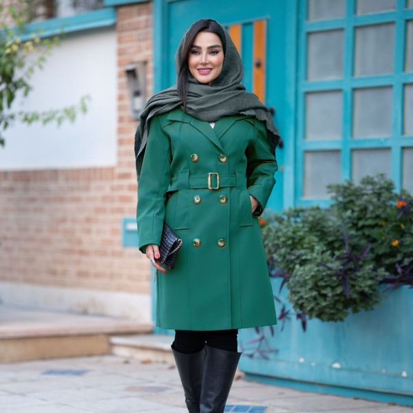 بارونی آستردار آیناز تا سایز 52 سبز