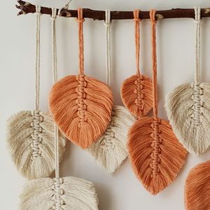 فروش اینترنتی دیوارکوب دکوراتیو مکرومه بافی طرح سایه