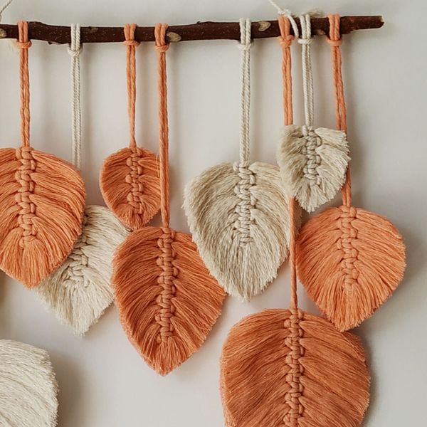 دیوارکوب دکوراتیو مکرومه بافی طرح سایه