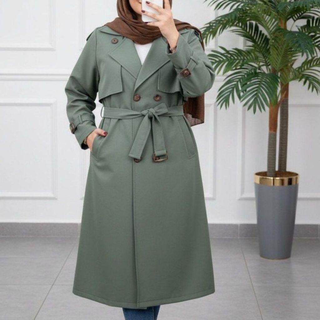 خرید آنلاین مانتو بارونی چشمک نورا