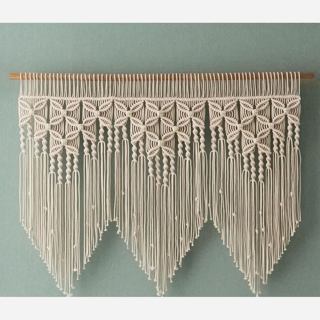 فروش اینترنتی پرده مکرومه بافی طرح زرینه