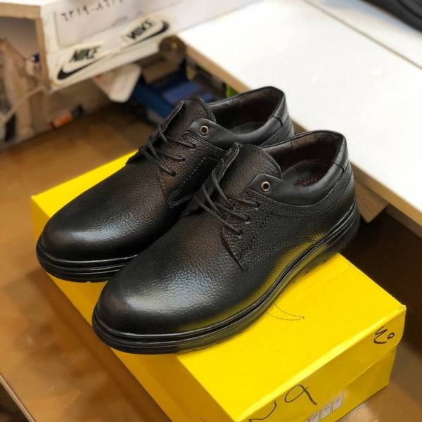 کفش چرم مردانه بندی مدل دنا رنگ مشکی