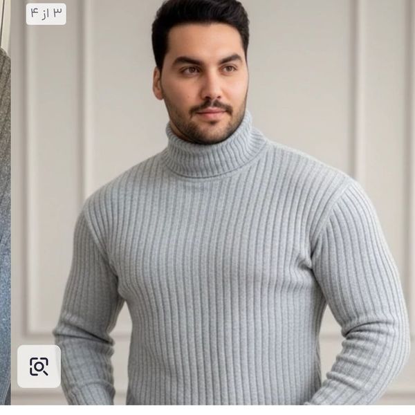 بافت یقه اسکی راه راه مردانه فری تا 3 ایکس