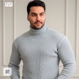 قیمت بافت یقه اسکی راه راه مردانه فری تا 3 ایکس