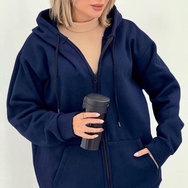 سویشرت زنانه طرح کلاه دار