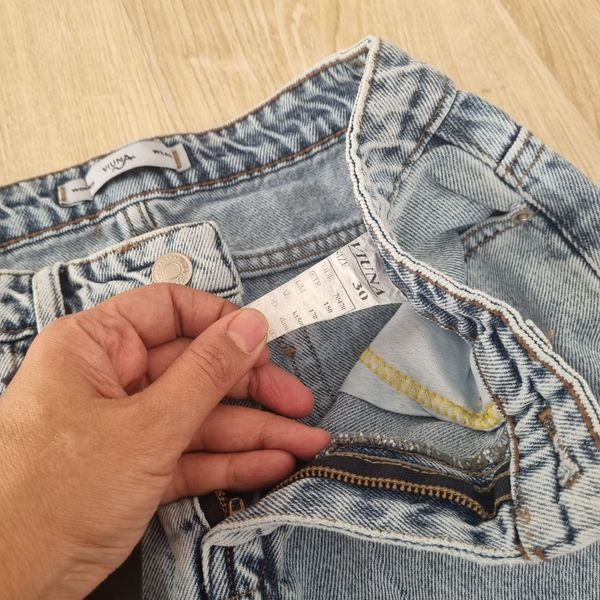 دامن جین زنانه چاکدار قد 96 سانتی