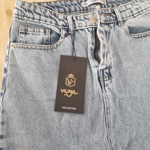 دامن جین زنانه چاکدار قد 96 سانتی