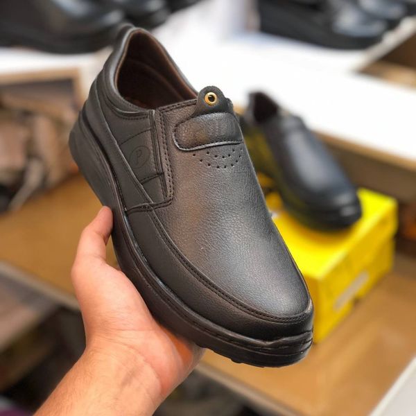 کفش چرم مردانه مدل پولو رنگ مشکی