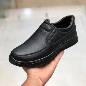 خرید انلاین کفش چرم مردانه مدل پولو رنگ مشکی