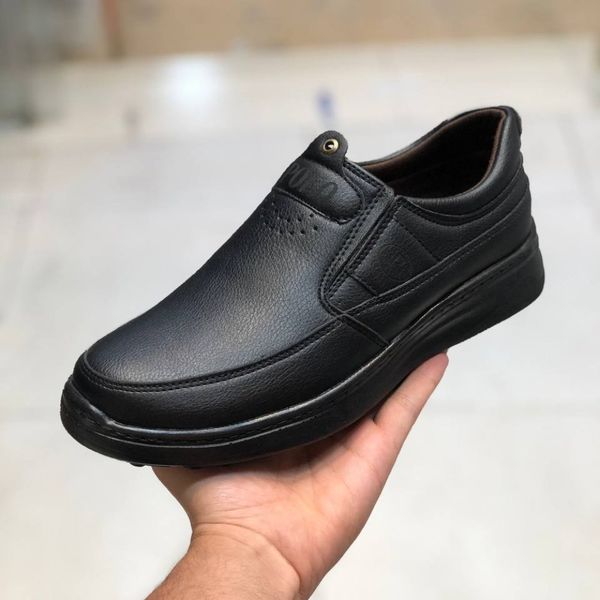 کفش چرم مردانه مدل پولو رنگ مشکی