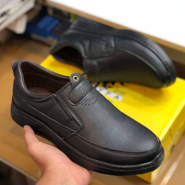 کفش چرم مردانه مدل پولو رنگ مشکی