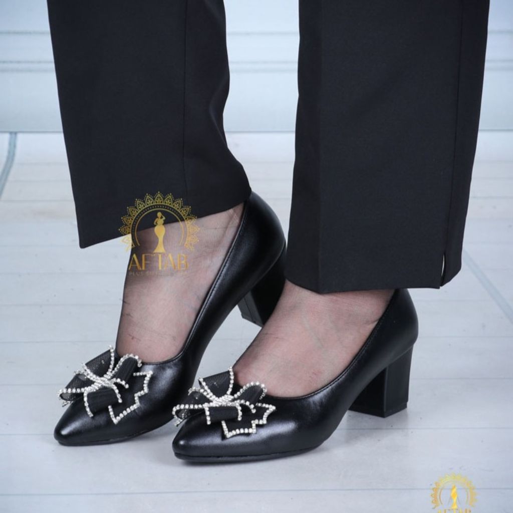 مشخصات کفش مجلسی زنانه مدل لودشکا پاپیون توری برند صدف گلد