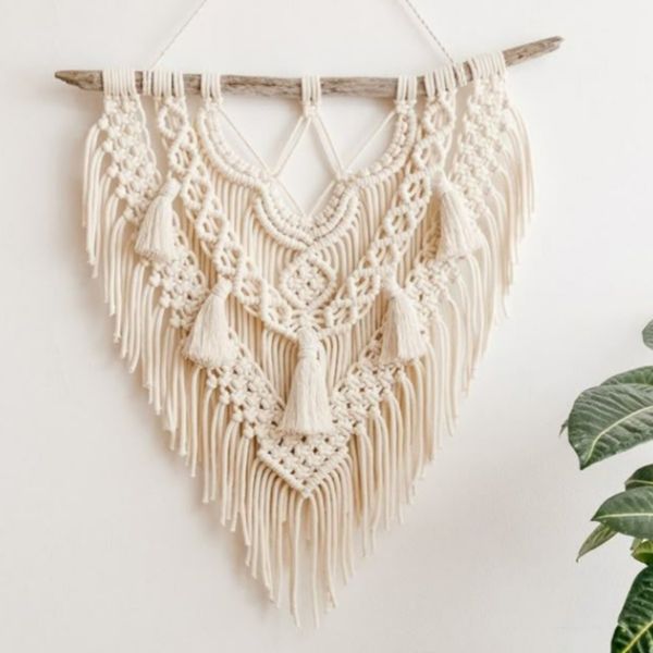 دیوارکوب مکرومه دکوراتیو طرح غروب