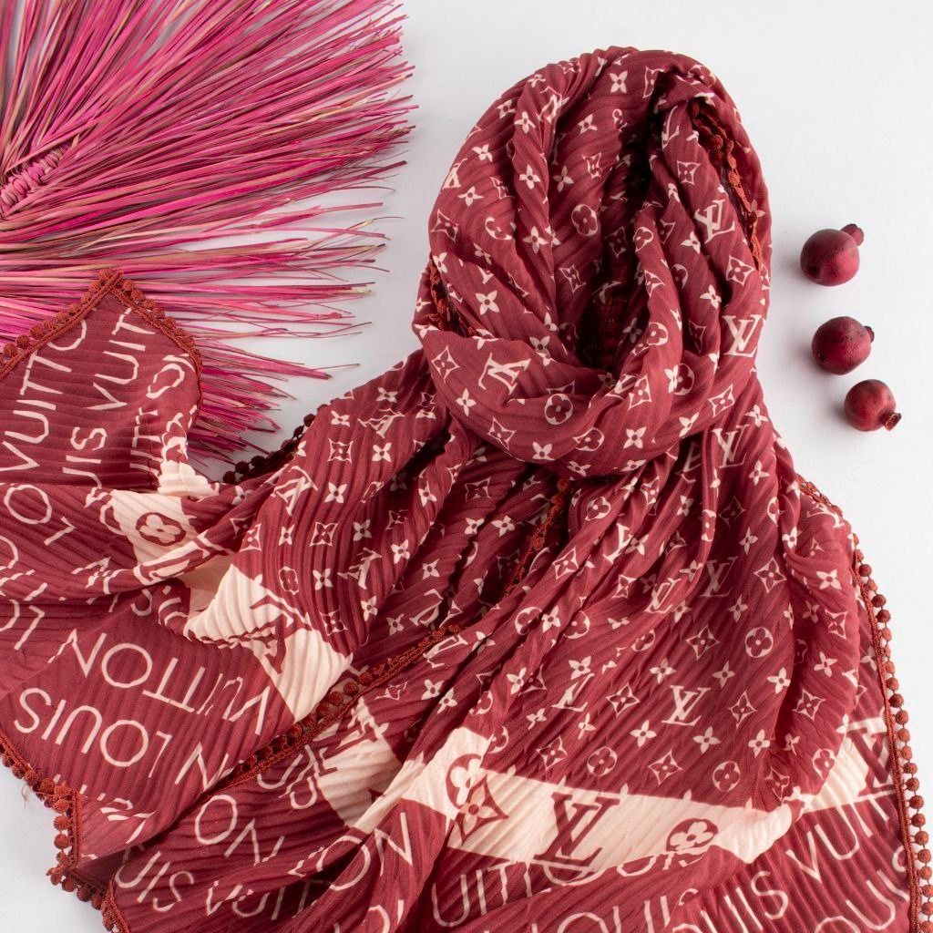 مشخصات شال دور عدسی چری پلیسه طرحدار