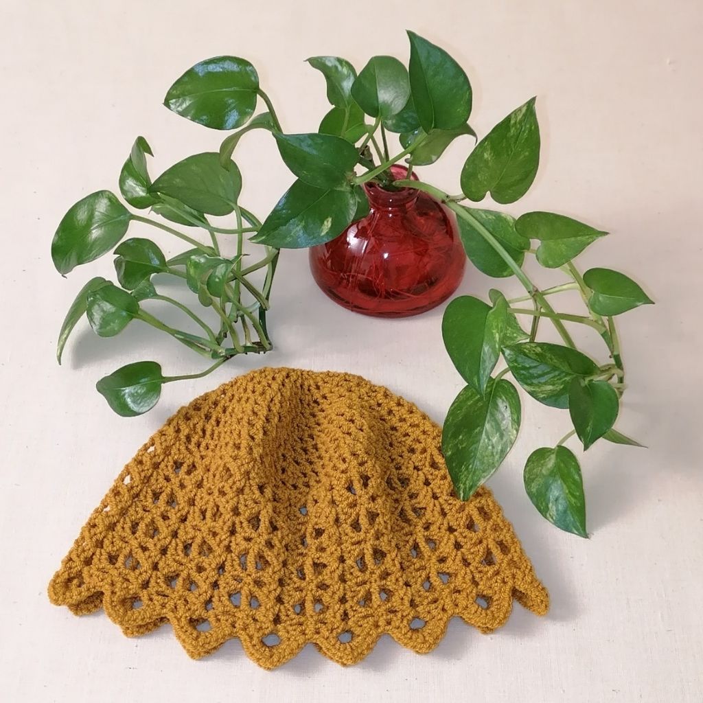 قیمت کلاه ترند لیونی، توربان دستبافت رنگ زرد خردلی 08231