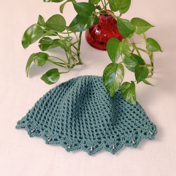 کلاه لیونی دستبافت، توربان ترند سبز ایرانی 08232