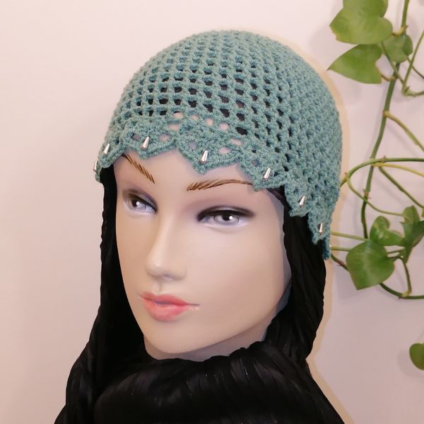 کلاه لیونی دستبافت، توربان ترند سبز ایرانی 08232