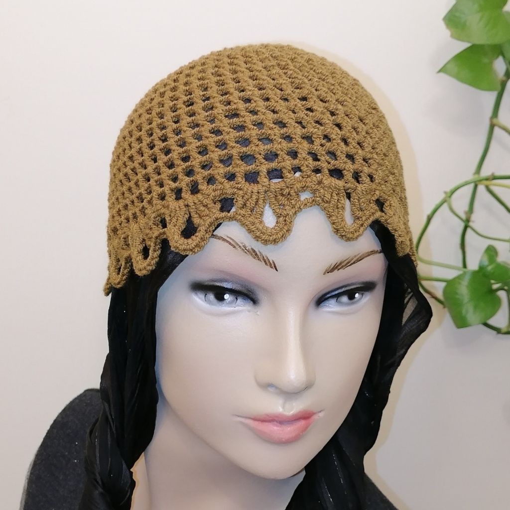 فروش اینترنتی کلاه دستبافت لیونی، توربان ترند رنگ سبز لجنی 08233