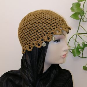 خرید اینترنتی کلاه دستبافت لیونی، توربان ترند رنگ سبز لجنی 08233