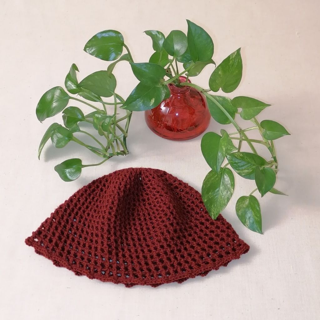 خرید آنلاین کلاه ترند اینستاگرامی، توربان لیونی رنگ زرشکی 08234