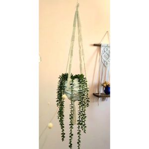 اویز مکرومه گلدان مدل نعناع