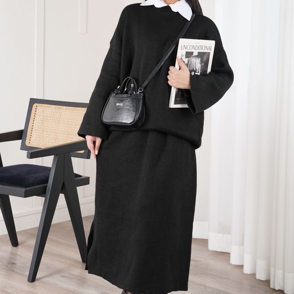 ست بافت مشکی ژرفین پاد