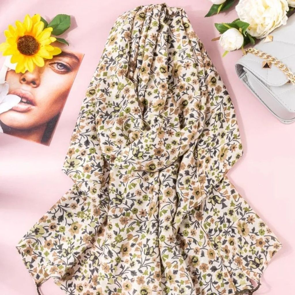 قیمت شال نخی سبز طرحدار زنانه و دخترانه