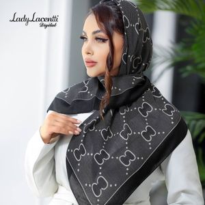 روسری نخی زنانه قواره صد سیا اسکارف