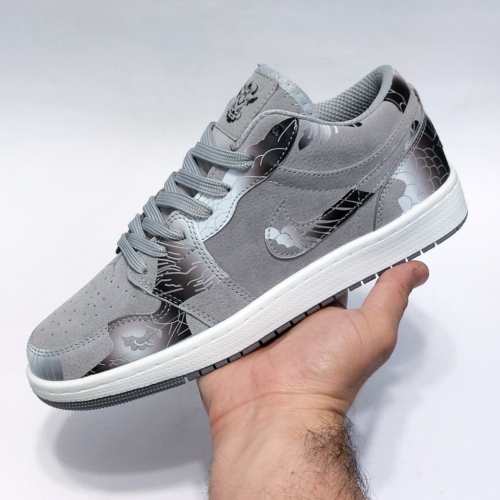 خرید انلاین کتونی ترند نایک دراگون چاپی طرح جدید طوسی Nike Dragon