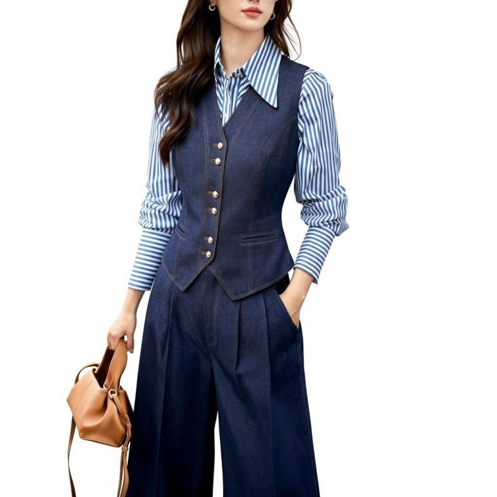 خرید اینترنتی ست ژیله شلوار جین زنانه