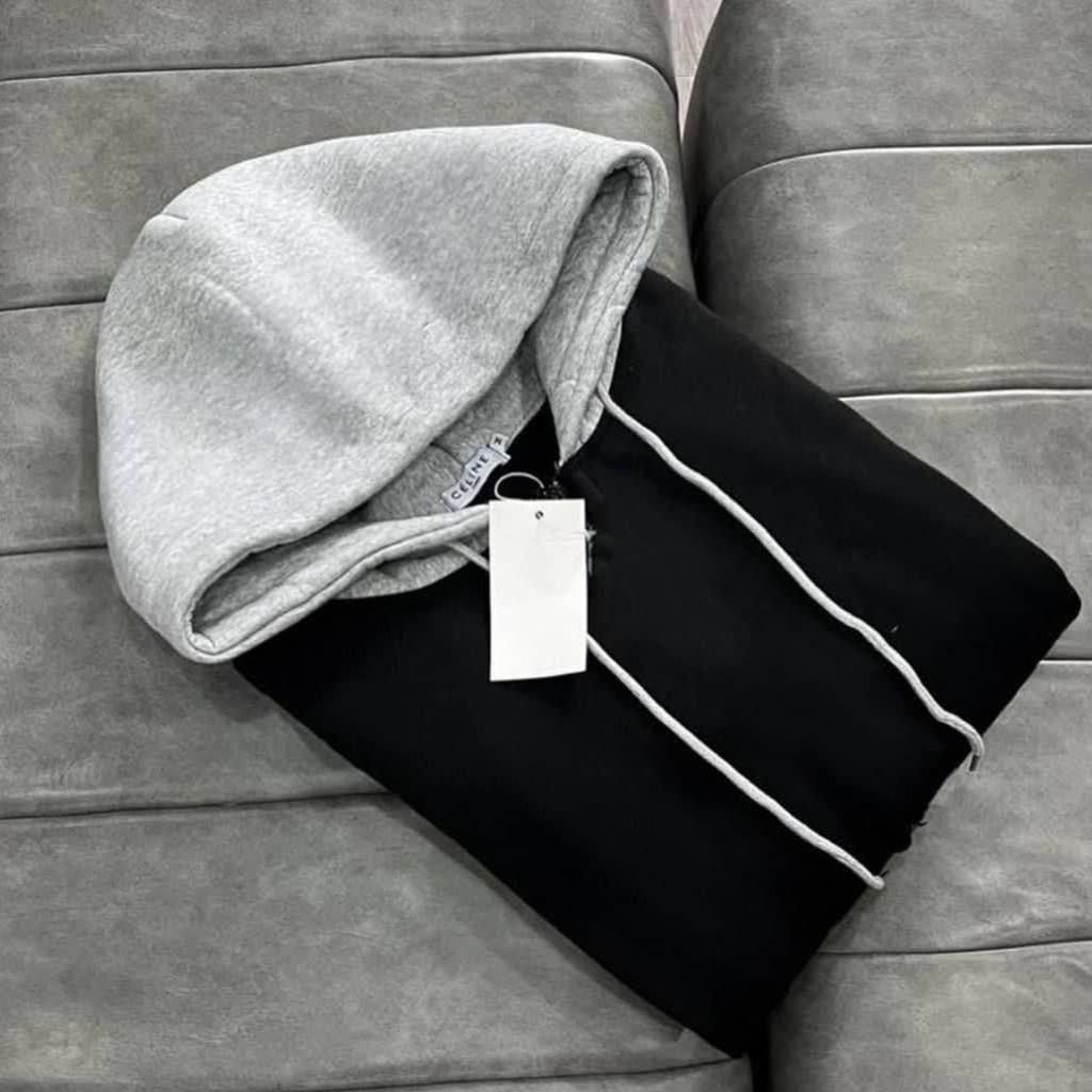 خرید انلاین هودی کلاه طوسی