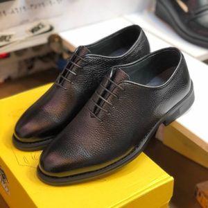 قیمت ارزان کفش چرم مجلسی مردانه بندی مدل مالکوم مشکی