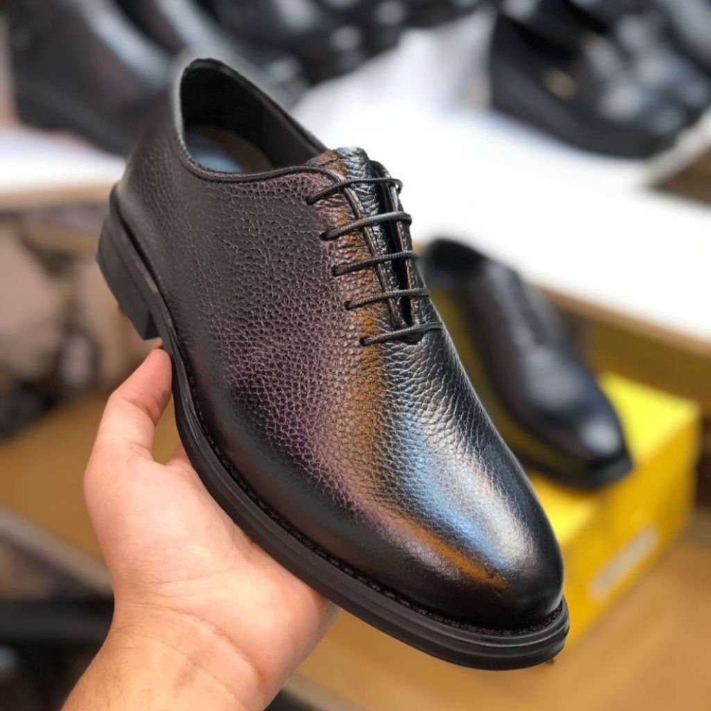 خرید آنلاین کفش چرم مجلسی مردانه بندی مدل مالکوم مشکی