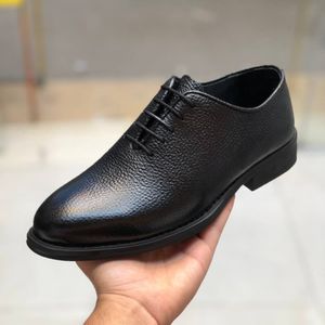 قیمت ارزان کفش چرم مجلسی مردانه بندی مدل مالکوم مشکی