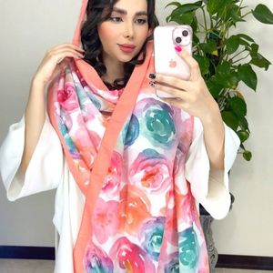 شال نخی طرحدار هلویی