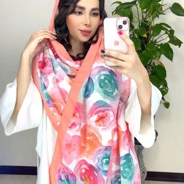 شال نخی طرحدار هلویی