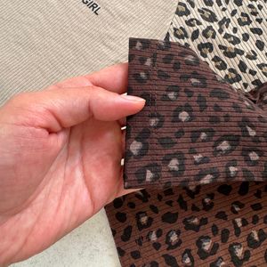 خرید آنلاین کراپ پلنگی آستین بلند