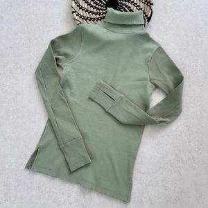 بلوز یقه اسکی کبریتی پنبه 100