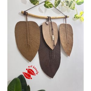 دیوارکوب برگ بزرگ مکرومه طرح ناهید