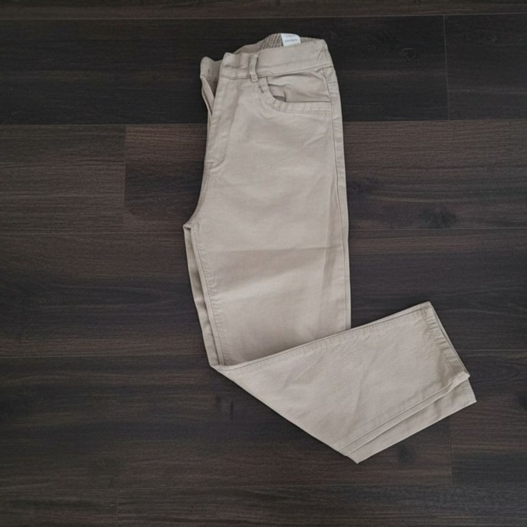 مشخصات شلوار کتان زنانه اسکینی کرم رنگ سایز 31 خارجی