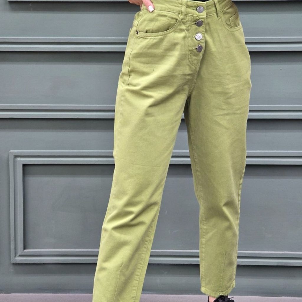 قیمت شلوار کتان زنانه مام فیت رنگی قد 90 در سایزهای مختلف