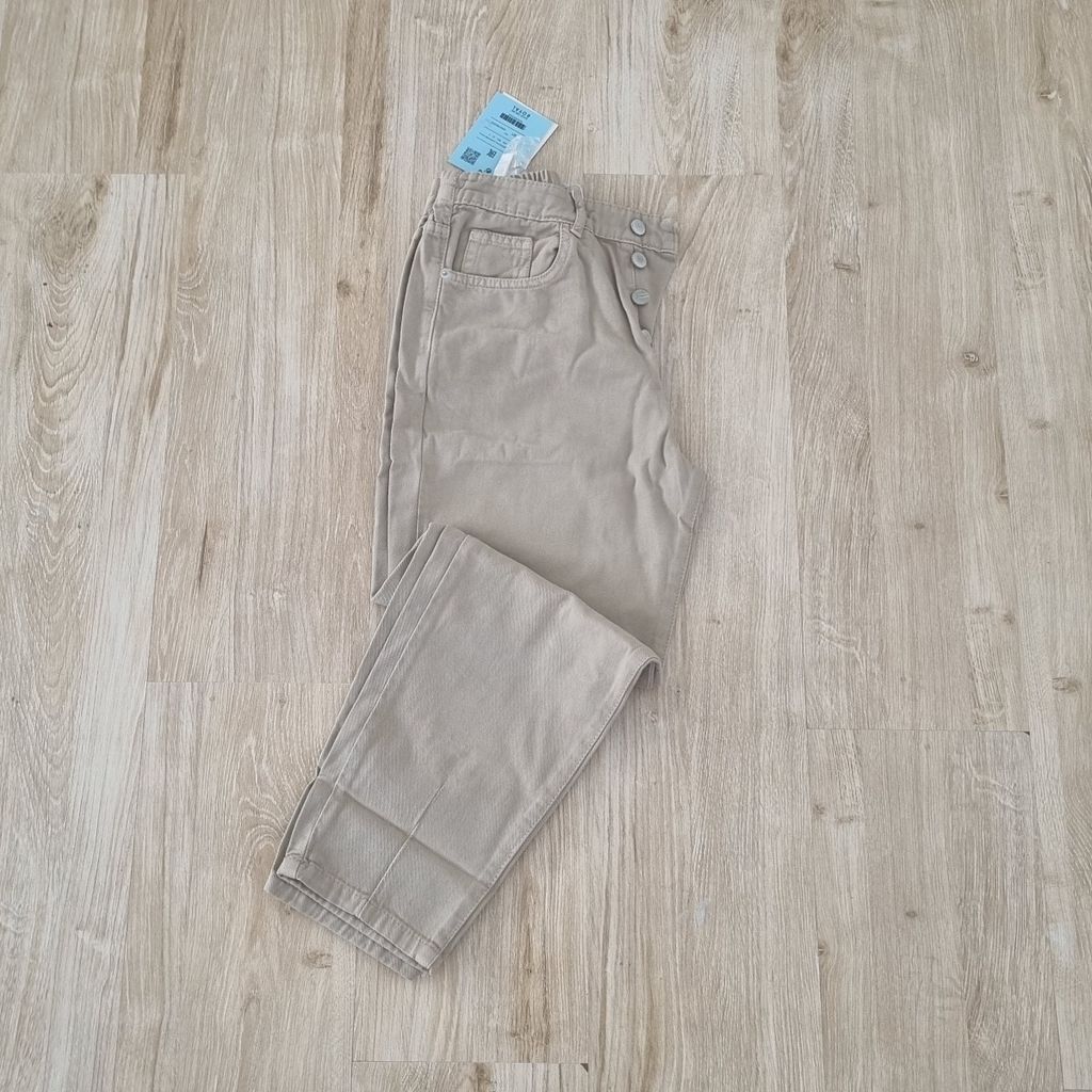 قیمت ارزان شلوار کتان زنانه مام فیت رنگی قد 90 در سایزهای مختلف