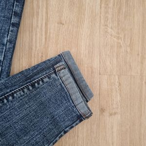 قیمت شلوار جین اسکینی زنانه خارجی فول کشی سایز 30 تا 34 رنگ آبی تیره قد 85سانت